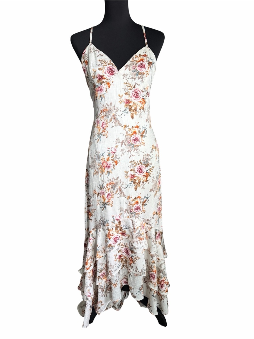 Altar'd State Cream Floral High-Low Maxi Dress - Picture 5 of 11
